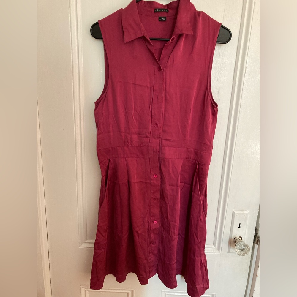 Theory silk sleeveless dress, size 8